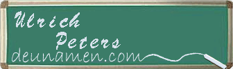 Ulrich Peters Visitenkarte